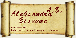 Aleksandra Biševac vizit kartica